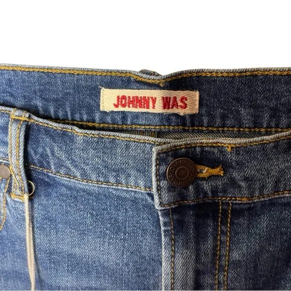 Johnny Was Cropped Baby Boot Sequin Jeans Sz 31 NWT - Picture 3 of 8